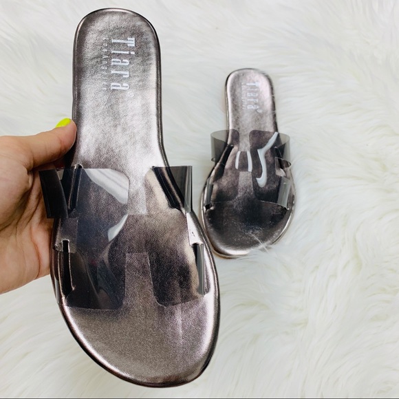 Shoes - Black clear abstract sandal